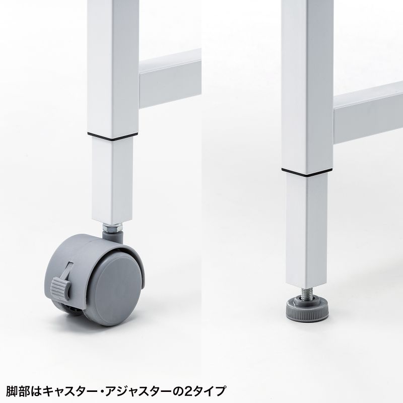 ホワイト パソコンデスク 高さ調整可能 SANWA SUPPLY（サンワサプライ） パソコンデスク フレキシブルデスク