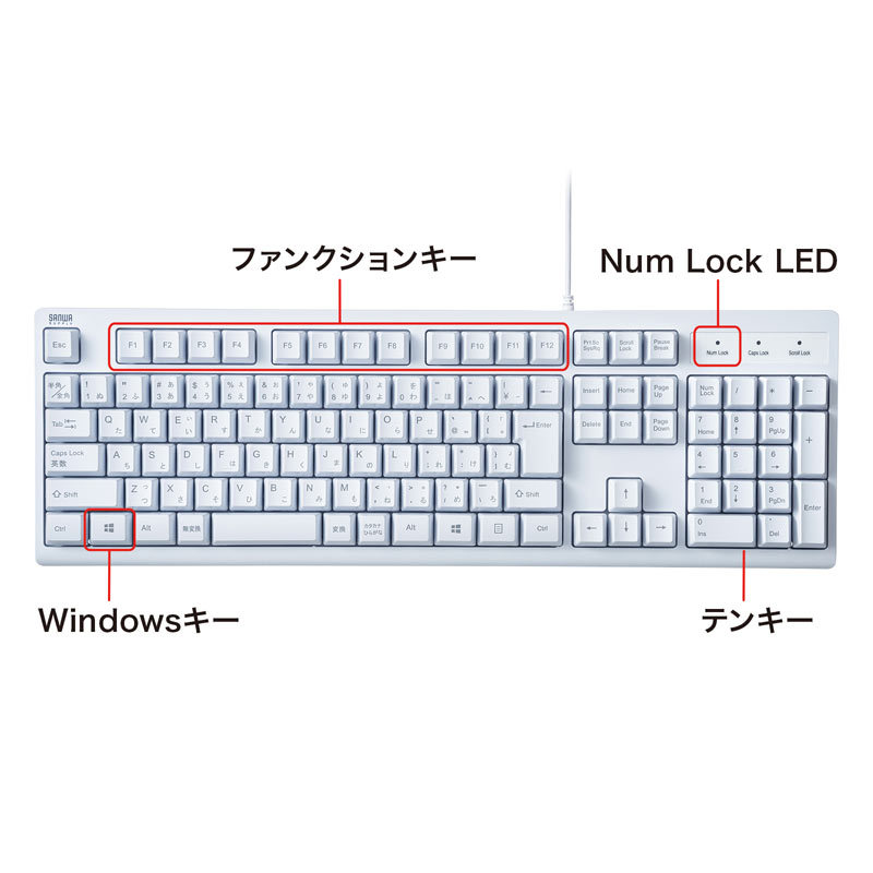SANWA SUPPLY（サンワサプライ） キーボード 有線 USB A USBキーボード