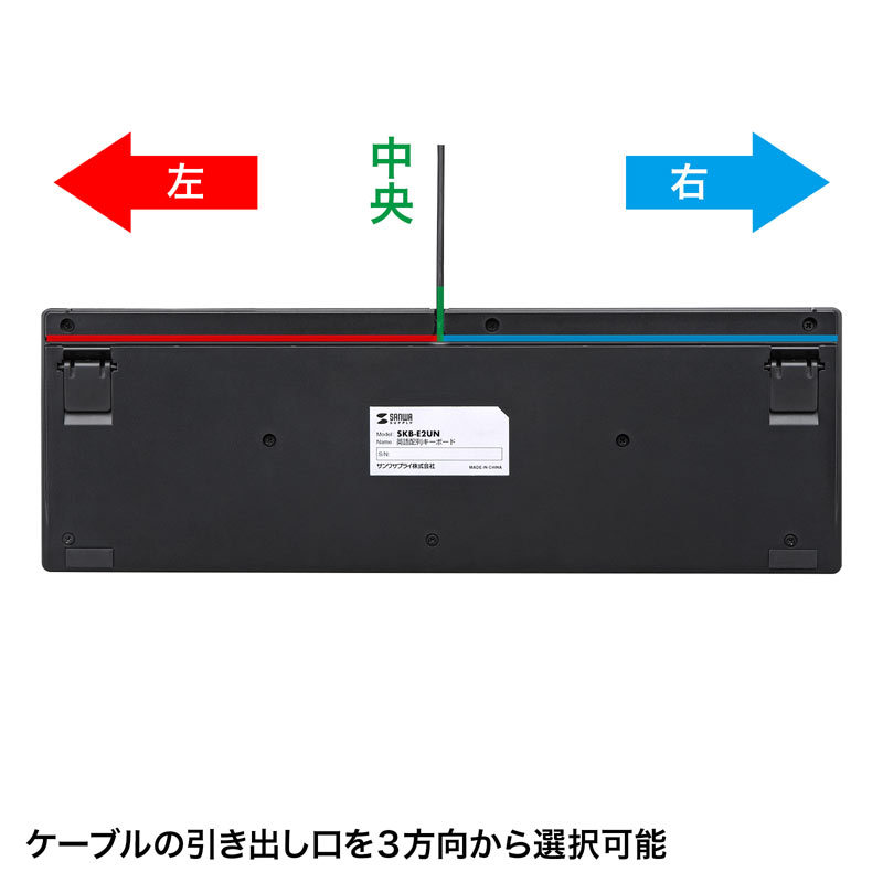 英語配列USBスリムキーボード テンキー付き ブラック（SKB-E2UN）｜sanwadirect｜08