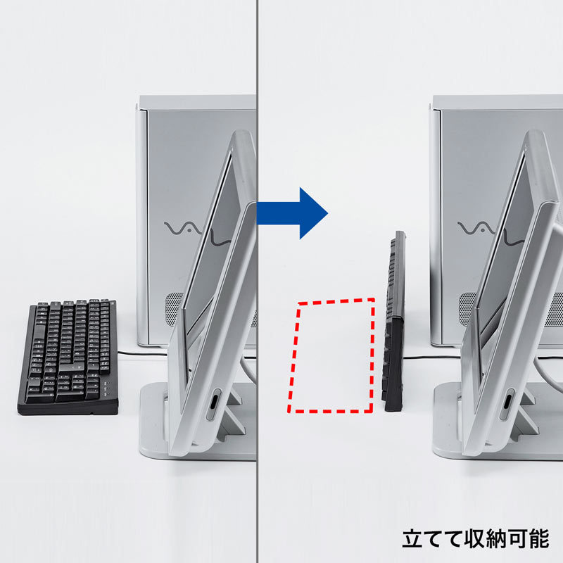 サンワサプライ コンパクトキーボード テンキー付き ブラック（SKB-KG2BKN2）｜sanwadirect｜03