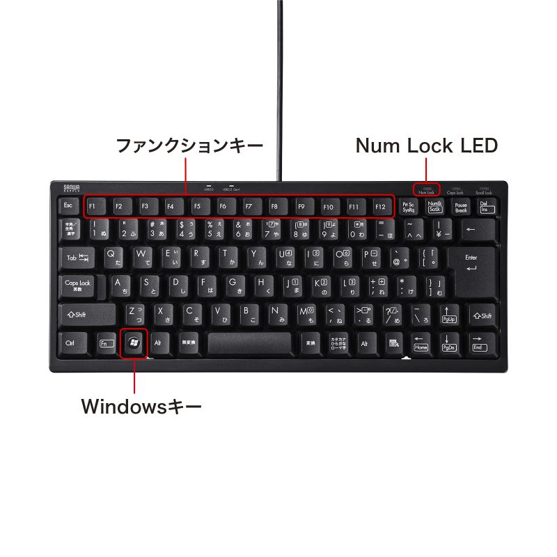 SANWA SUPPLY（サンワサプライ） キーボード 有線 USB A USBキーボード