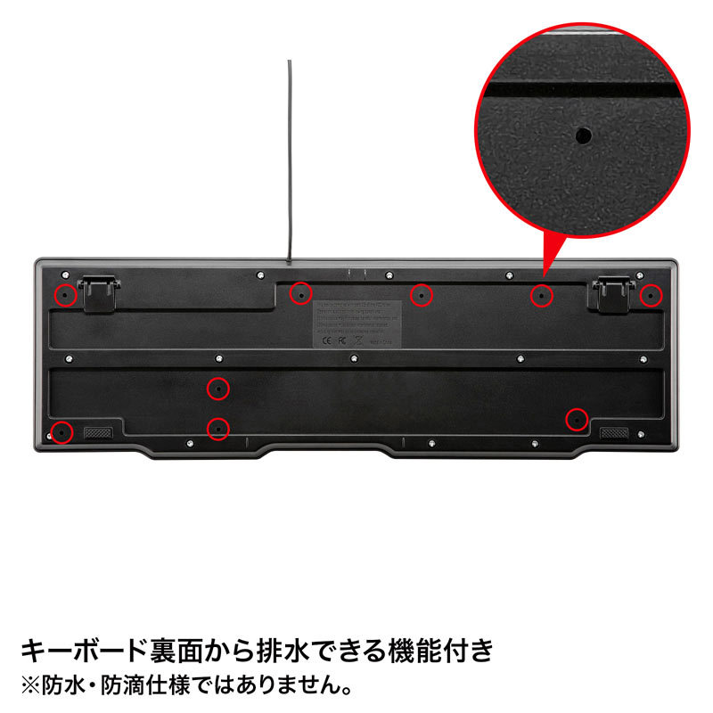 PS/2キーボード ブラック（SKB-L1BKN）｜sanwadirect｜09