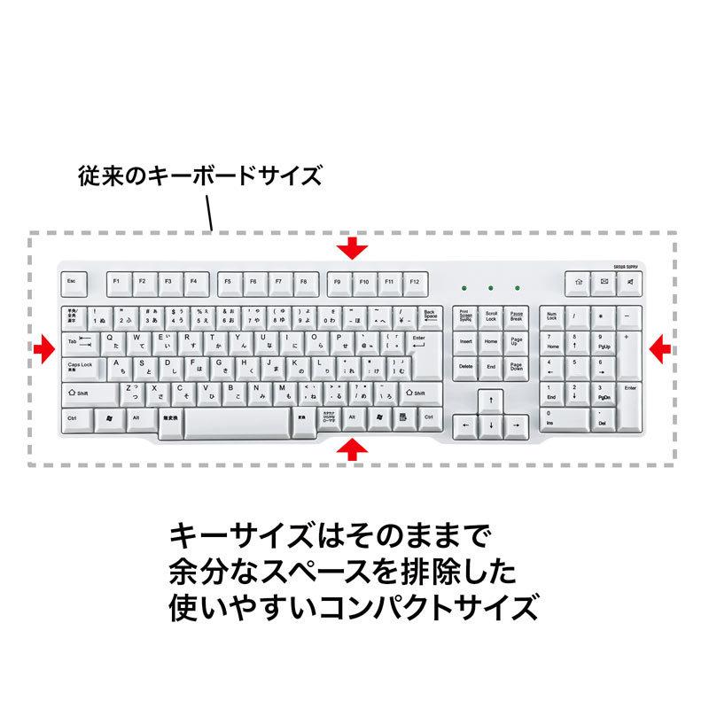PS/2キーボード ホワイト（SKB-L1N）｜sanwadirect｜02