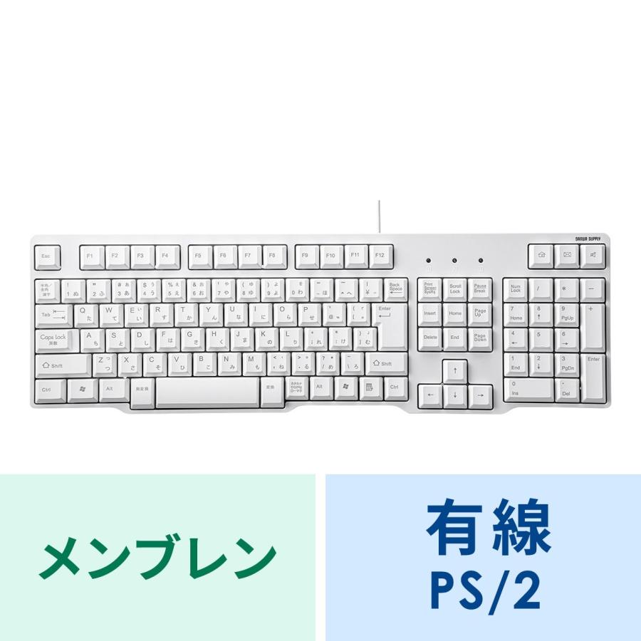 PS/2キーボード ホワイト（SKB-L1N）｜sanwadirect