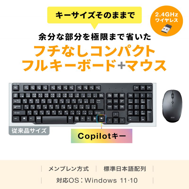 SANWA SUPPLY（サンワサプライ） ワイヤレスキーボード マウスセット