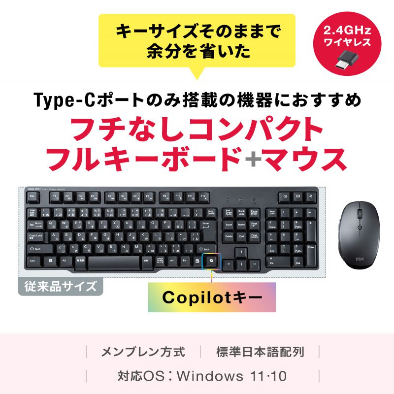 SANWA SUPPLY（サンワサプライ） ワイヤレスキーボード マウスセット