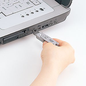 パソコン盗難防止 情報漏洩対策 USBコネクタ取付け セキュリティ（SL-46-W）｜sanwadirect｜02