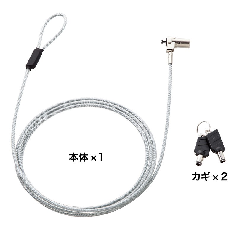 SANWA SUPPLY セキュリティワイヤー パソコン盗難防止 超小型
