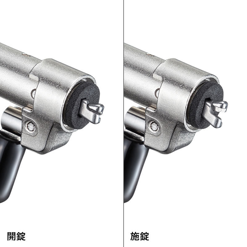 SANWA SUPPLY セキュリティワイヤー 盗難防止 超小型シリンダー