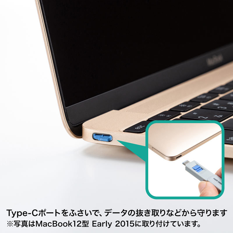 TypeCポート取付けセキュリティ eセキュリティ（SLE-46S-BL）｜sanwadirect｜02