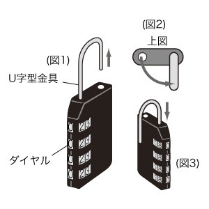 パソコン盗難防止 eセキュリティ 鍵 ダイヤル錠 小 4桁（SLE-5L