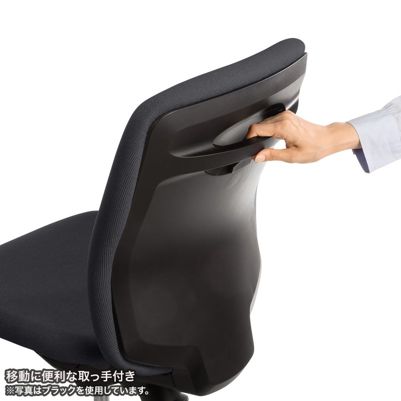 オフィスチェア 事務椅子 コンパクト シンプル キャスター付 モールドウレタン採用 背面張替え対応 ブルー SNC-080KBL | SANWA SUPPLY | 13
