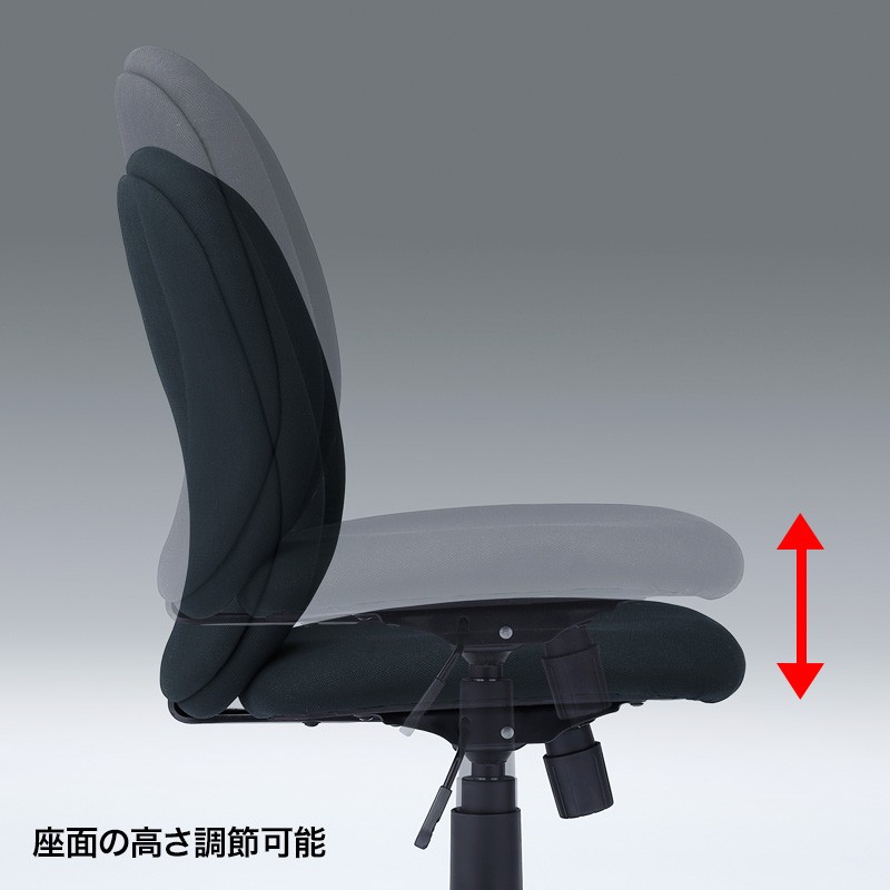 OAチェア ブラック（SNC-T148BK）_3