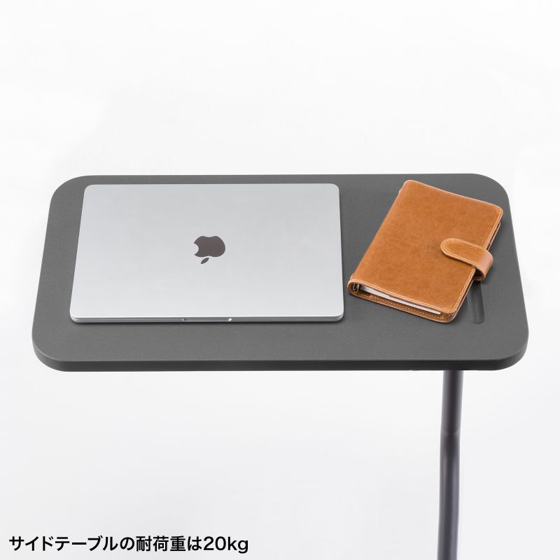ミーティングチェア サイドテーブル付 メモ台 カップホルダー 座面下収納対応 キャスター付 静音ウレタンキャスター 1脚 オレンジ SNC-T165D | SANWA SUPPLY | 17
