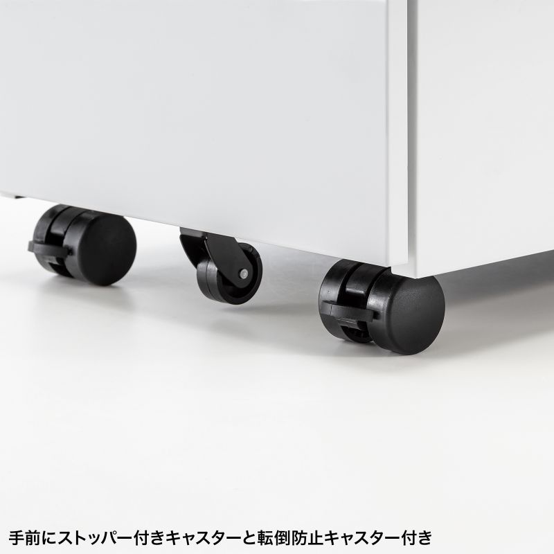 SANWA SUPPLY デスクワゴン キャビネット 3段 スリム 幅30cm
