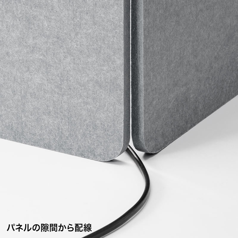 SANWA SUPPLY パーティションブース W600×4 SPT-PB003GY : サンワ 