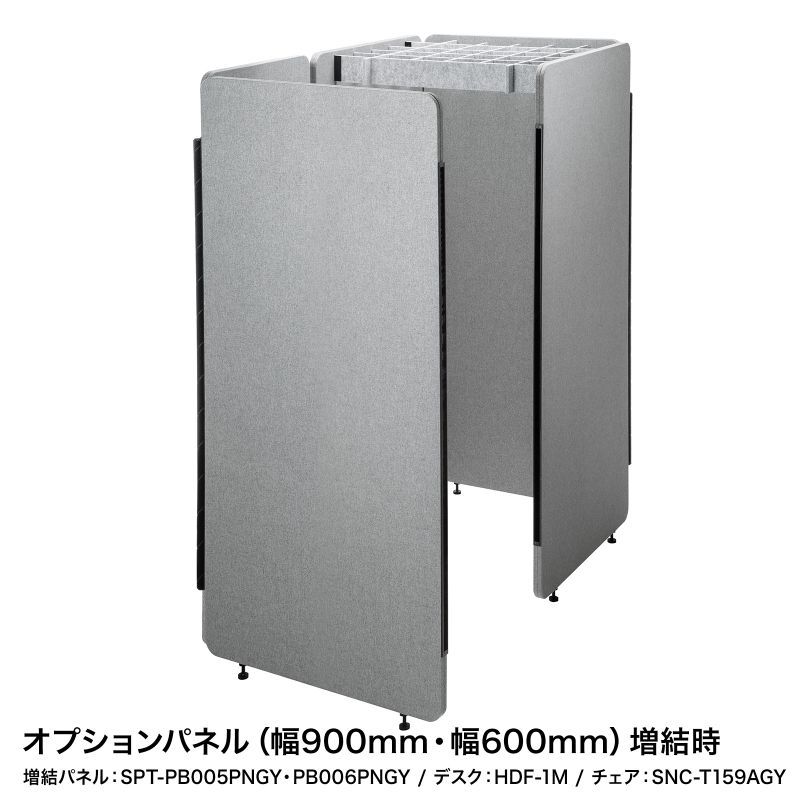 吸音パネル集中ブース W900×D900（SPT-PB005GY） : spt-pb005gy : サンワダイレクト - 通販 -  Yahoo!ショッピング