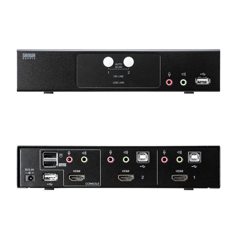 SW-KVM2HHC HDMI対応パソコン自動切替器 サンワダイレクト本店 サンワサプライ【オフィス・PC周辺通販】