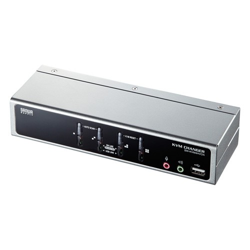 USB PS/2コンソール両対応パソコン自動切替器 4：1（SW-KVM4HVCN）