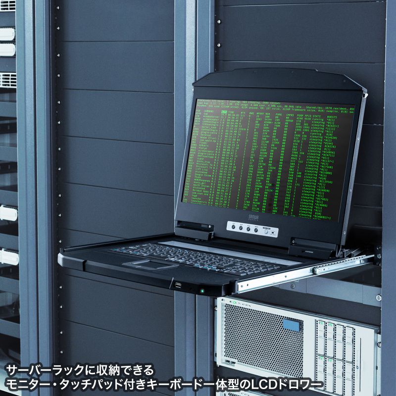 SANWA SUPPLY（サンワサプライ） コンソールドロワー KVMコンソール