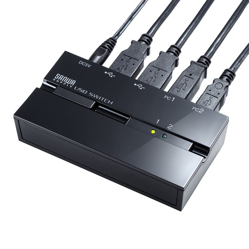 SANWA SUPPLY（サンワサプライ） 磁石付きUSB2.0手動切替器 ハブ付き 2