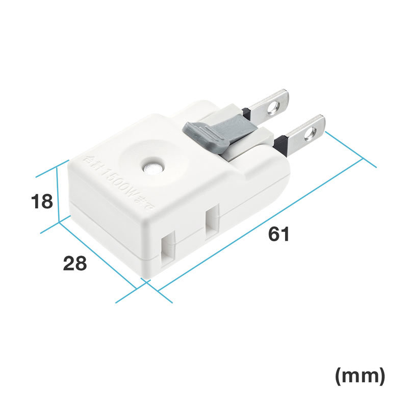 SANWA SUPPLY（サンワサプライ） 楽抜けマイクロタップ 2P 4個口 電源