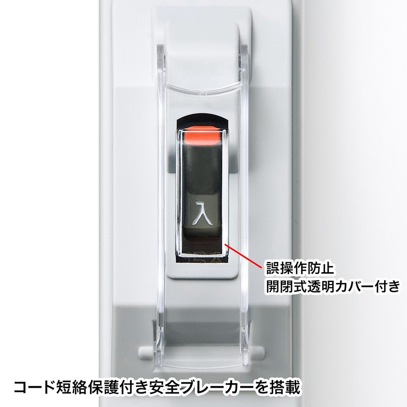 SANWA SUPPLY 電源タップ 安全ブレーカー付 オフィス 工場用 3P