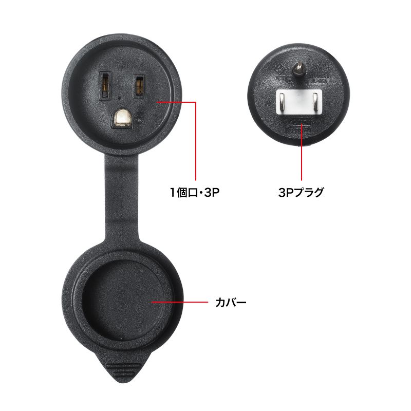 SANWA SUPPLY（サンワサプライ） 電源延長コード 5m 3P 防水 防雨型