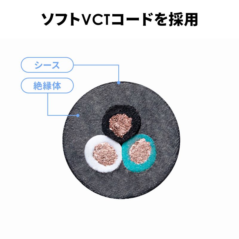 SANWA SUPPLY（サンワサプライ） 電源延長コード 5m 3P 防水 防雨型
