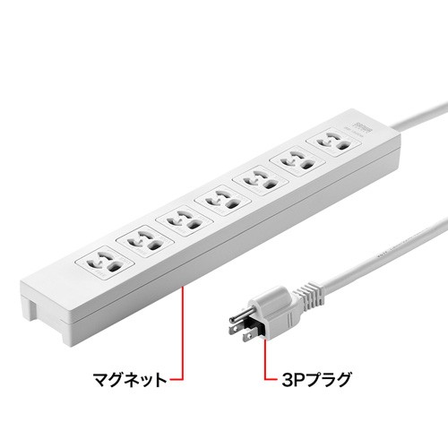 SANWA SUPPLY（サンワサプライ） 電源タップ 延長 3P 7個口 3m 電源