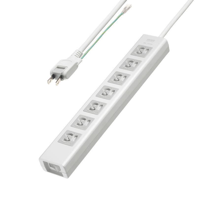 Yahoo! Yahoo!ショッピング(ヤフー ショッピング)電源タップ 7個口 3m 雷ガード マグネット 3P シャッター付 一括連動集中スイッチ付 絶縁キャップ付 2Pスイングプラグ TAP-F37SH-3ZS