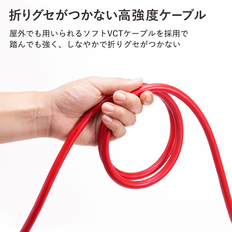 SANWA SUPPLY（サンワサプライ） 医用接地プラグ付き電源タップ 3P 6