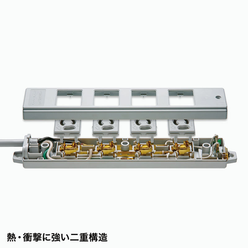 SANWA SUPPLY 業務用タップ 延長 抜け止め工事物件タップ 3P
