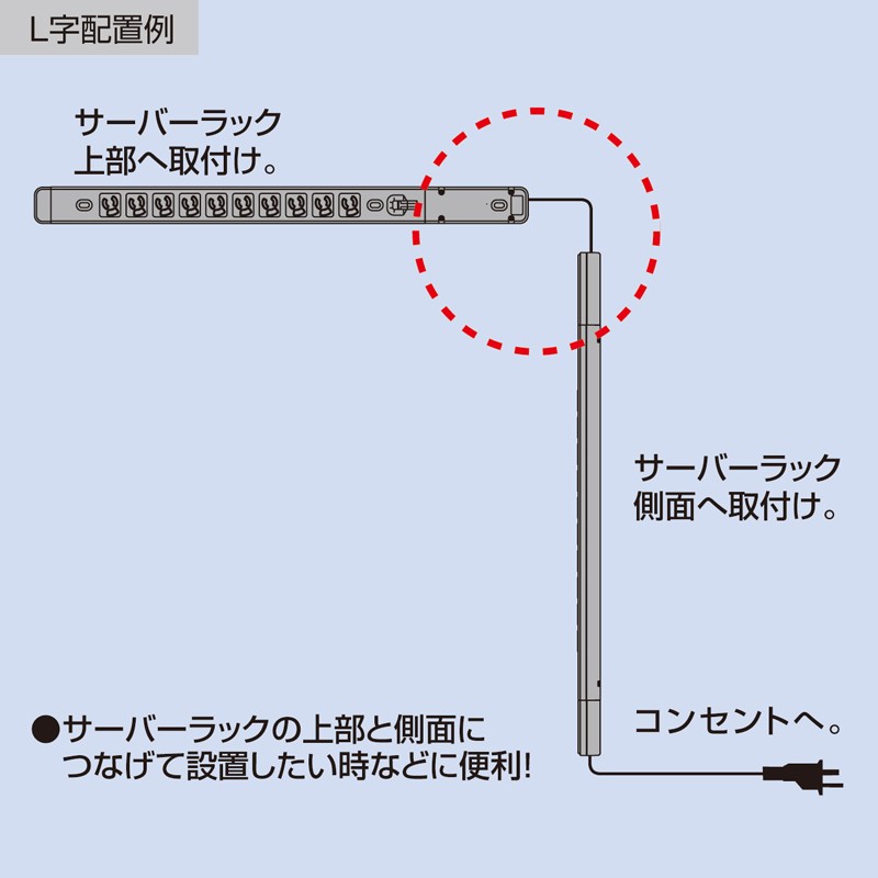 サンワサプライ 15A コンセントバー用延長アダプタ コネクタ付 VCTFコード0.4m TAP-ME7051T04 【北海道・沖縄・離島配送不可】 SANWA SUPPLY（サンワサプライ） 15A コンセントバー用延長アダプタ