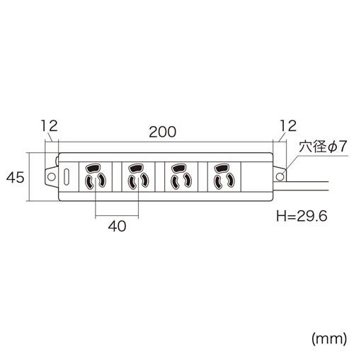 電源タップ 3P 4個口 10m マグネット付 通電ランプ付（TAP-MG341N2PN-10）｜sanwadirect｜02