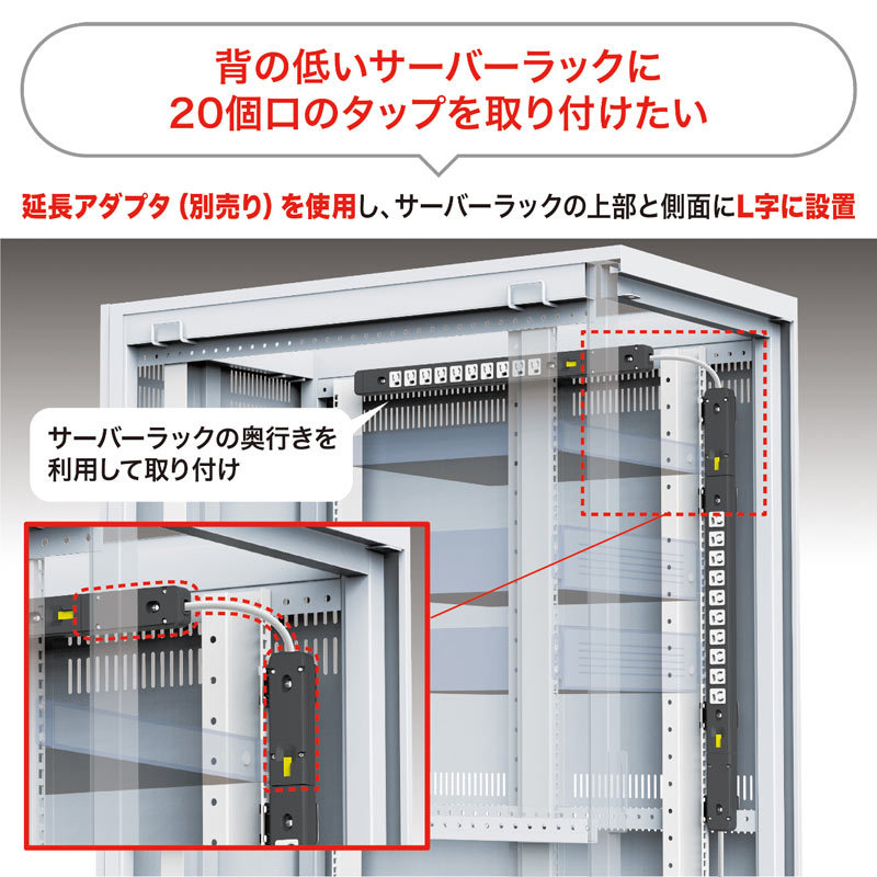 サーバーラック用15Aコンセントバー（TAP-MR7485）