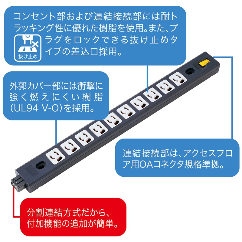 サーバーラック用15Aコンセントバー（TAP-MR7485）