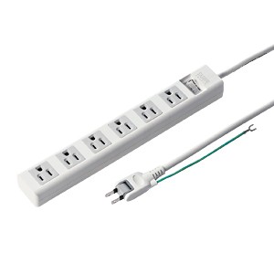SANWA SUPPLY（サンワサプライ） 電源タップ 延長 3P 6個口 5m 一括
