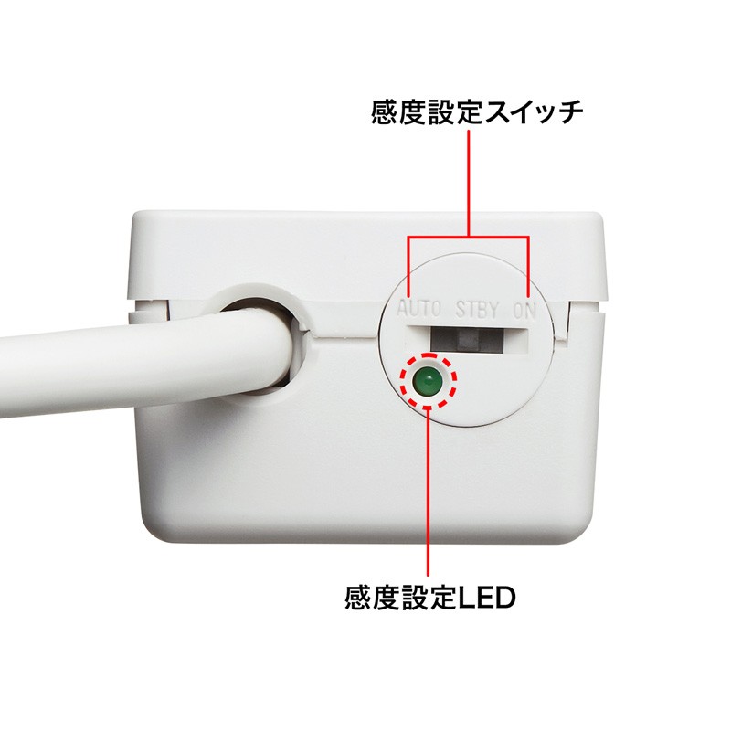 パソコン連動タップ 3P 4個口 2m 電源コード （TAP-RE34M-2）_4