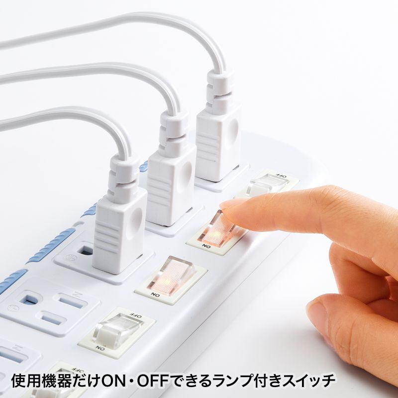 SANWA SUPPLY（サンワサプライ） 省エネタップ 電源タップ 延長コード