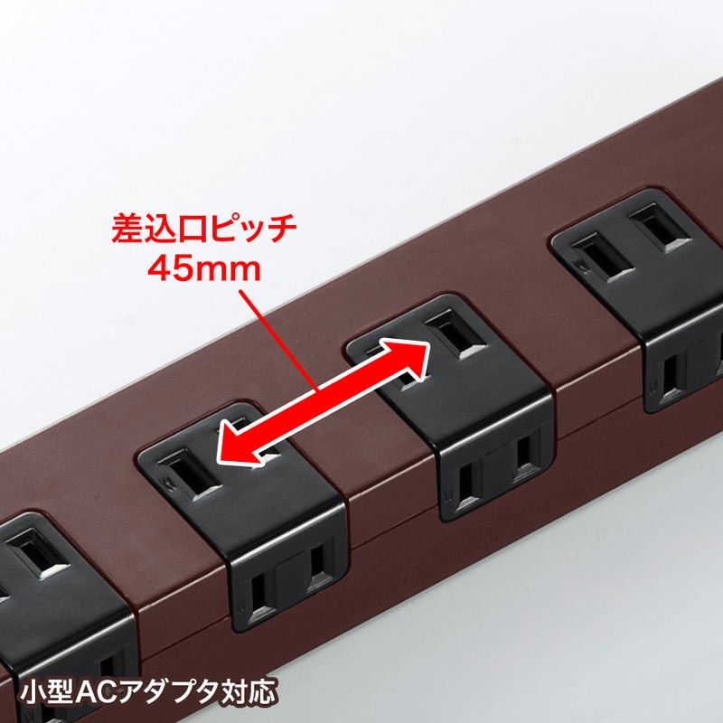 電源タップ 10個口 5m 延長コード コンセント OAタップ コンセントタップ 雷ガードタップ ブラウン TAP-SP2110-5BR :TAP- SP2110-5BR:サンワダイレクト - 通販 - Yahoo!ショッピング