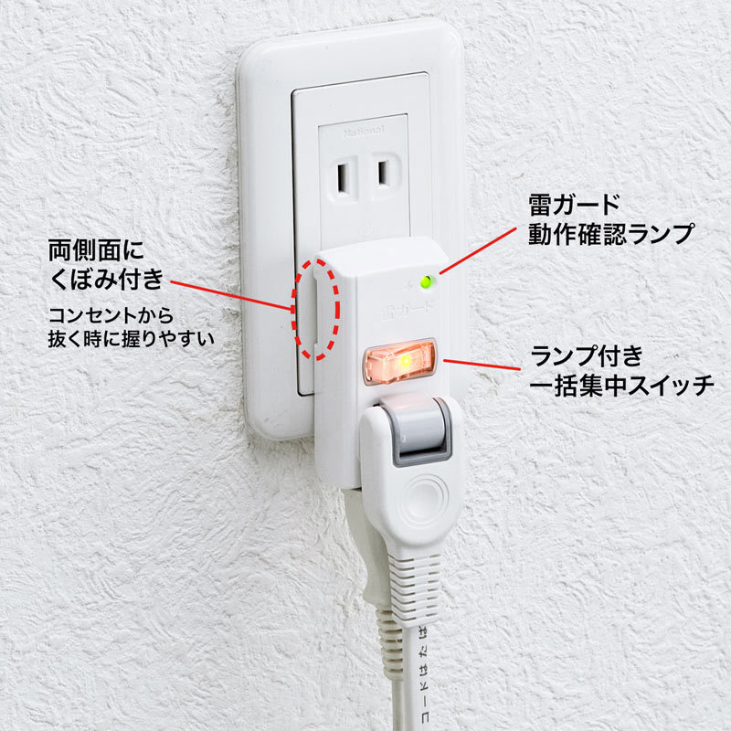 電源タップ 2個口 コンセント OAタップ コンセントタップ スイングミニ