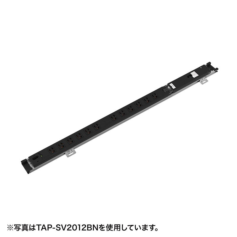 19インチサーバーラック用コンセント 15A 3P 18個口 3m TAP-SV1518BN