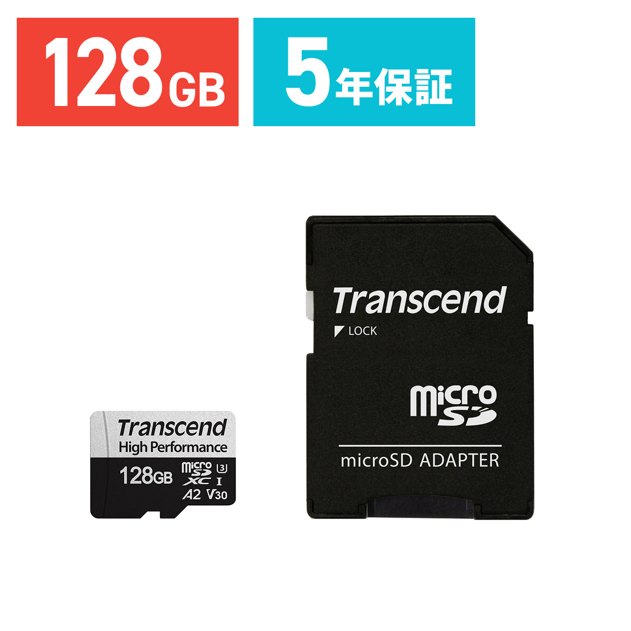 microSDJ[h }CNSD 128GB UHS-I U3 V30 A2 microSDXCJ[h TS128GUSD330S