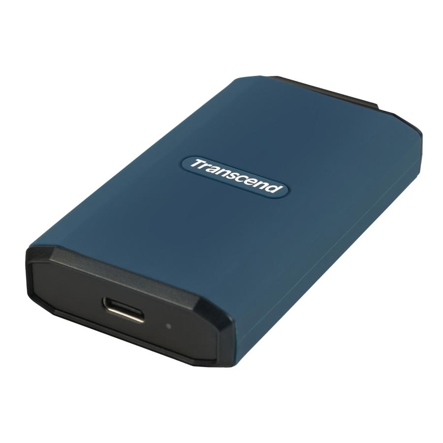 SSD 外付け 2TB ポータブルSSD 最大2000MB/s 小型 耐衝撃 IPX5防水 Type-C / USB A USB20Gbps iPhone16対応 ネイビー Transcend TS2TESD410Cの画像