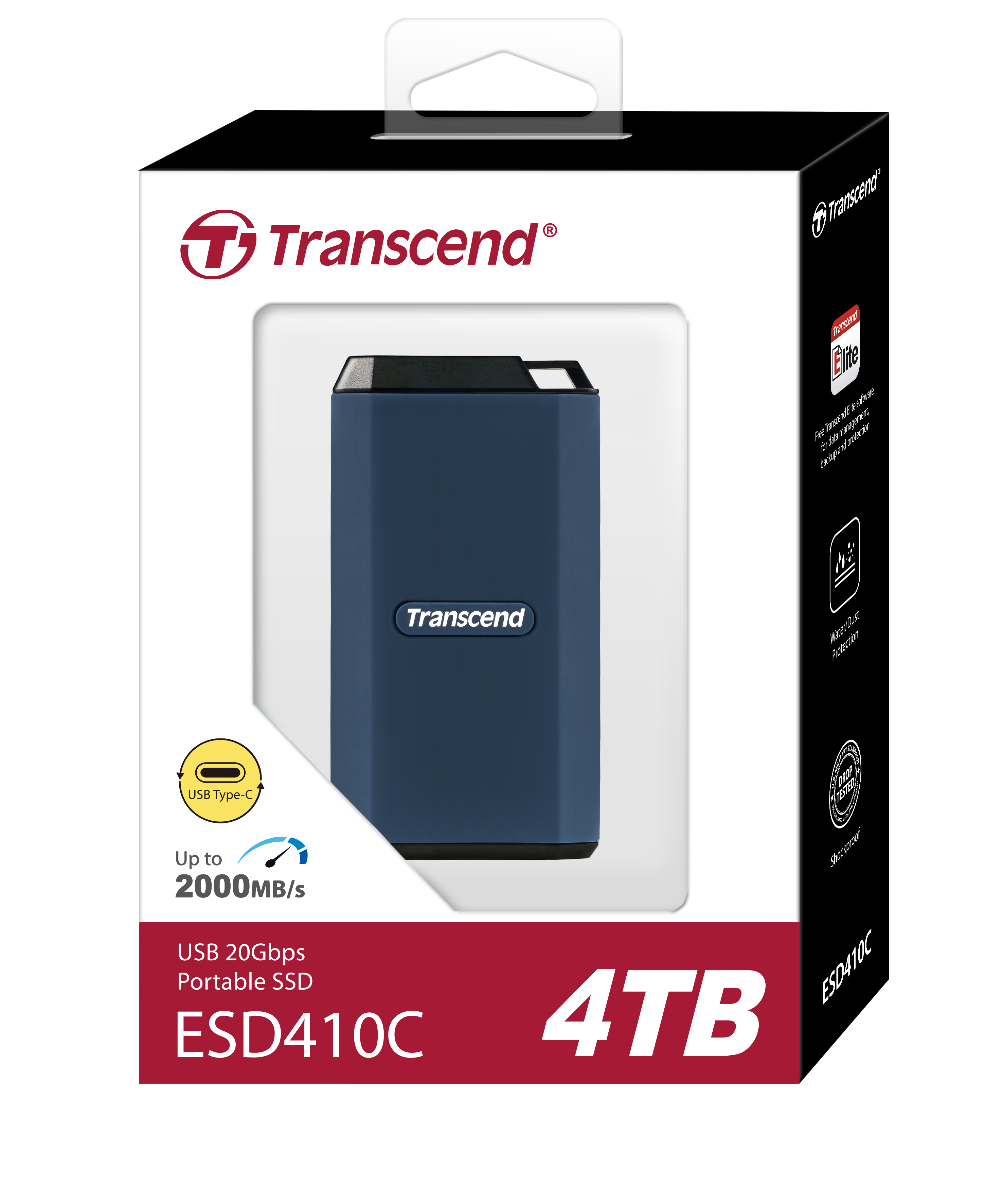 SANWA SUPPLY SSD 外付け 4TB ポータブルSSD 最大2000MB/s 小型