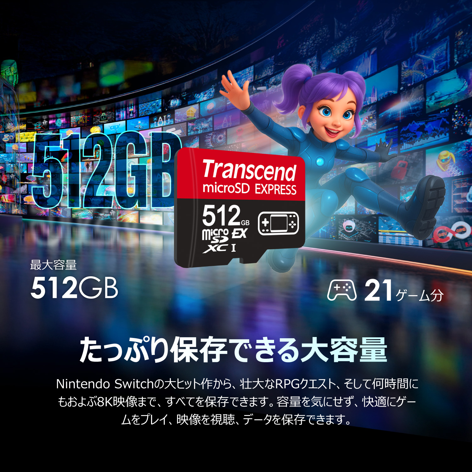SANWA SUPPLY（サンワサプライ） microSD Express 512GB Nintendo