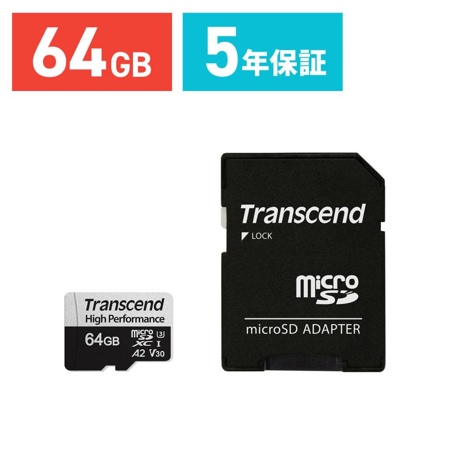 microSDカード マイクロSD 64GB UHS-I U3 V30 A2 microSDXCカード