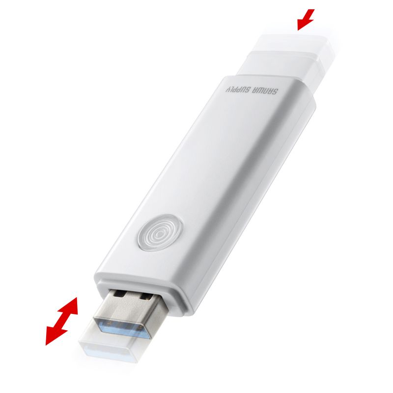 USBメモリー USB3.2 Gen1 16GB USBフラッシュ スライド式 プッシュ式 パスワードロック付 ホワイト UFD-3HN16GW｜sanwadirect｜03