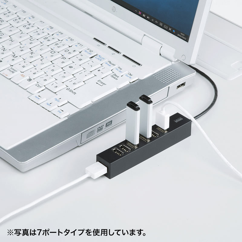 USB2.0ハブ 10ポート（USB-2H1001BKN）｜sanwadirect｜07